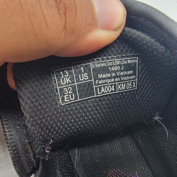 Dr Martens Doc Martens Kids Size 1 Black Sparkle Ray Boots Casual School Comfort - Picture 7 of 12